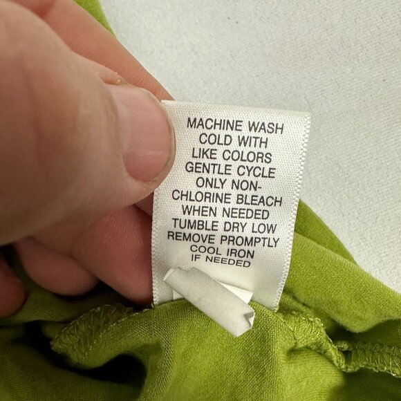 Apt. 9 Essential Green Sleeveless Tank Top 1X Pima Cotton Blend Womens - Picture 5 of 5